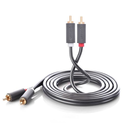Audio kabelis 2RCA (vīrietis) 3m - pelēks