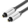 Audio optiskās šķiedras Toslink SPDIF kabelis 1,5 m - pelēks