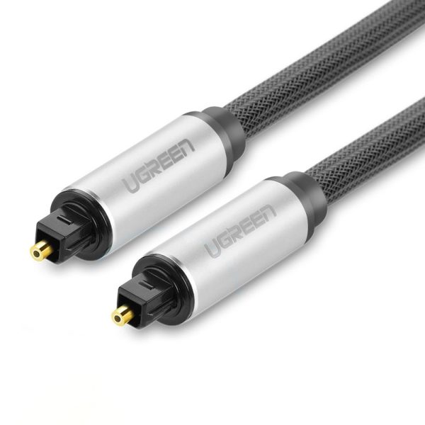 Audio optiskās šķiedras Toslink SPDIF kabelis 1,5 m - pelēks