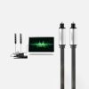 Audio optiskās šķiedras Toslink SPDIF kabelis 1,5 m - pelēks