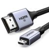 Mikro HDMI kabelis - HDMI 2.1 8K 1m - pelēks