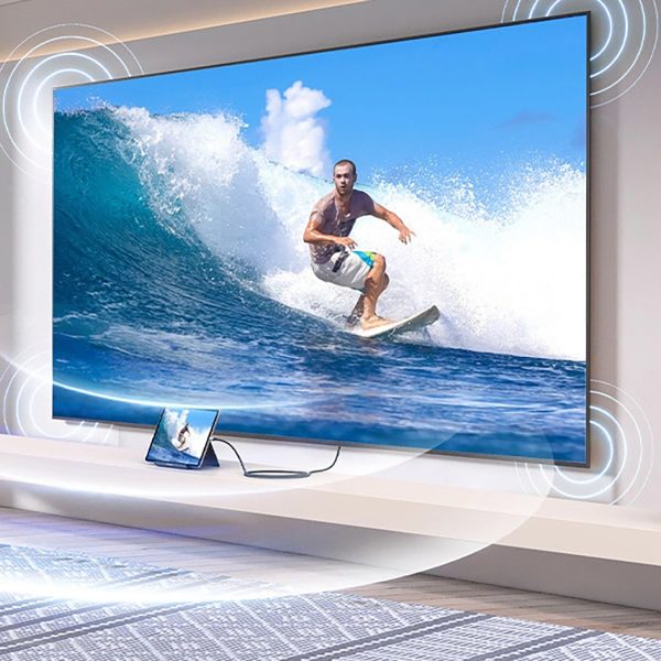 Mikro HDMI kabelis - HDMI 2.1 8K 1m - pelēks