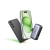 Powerbank 5000mAh integrēts USB-C (vīriešu) / USB-C (sieviešu) savienotājs - pelēks