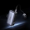 Powerbank 5000mAh integrēts USB-C (vīriešu) / USB-C (sieviešu) savienotājs - pelēks