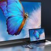 USB-C centrmezgla adapteris - USB-A / HDMI / RJ45 / SD un TF karšu lasītājs / USB-C PD 100W - pelēks