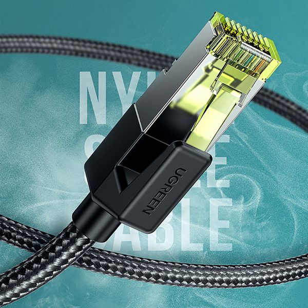 Ethernet tīkla kabelis RJ45 Cat 7 10Gbps 2m - melns