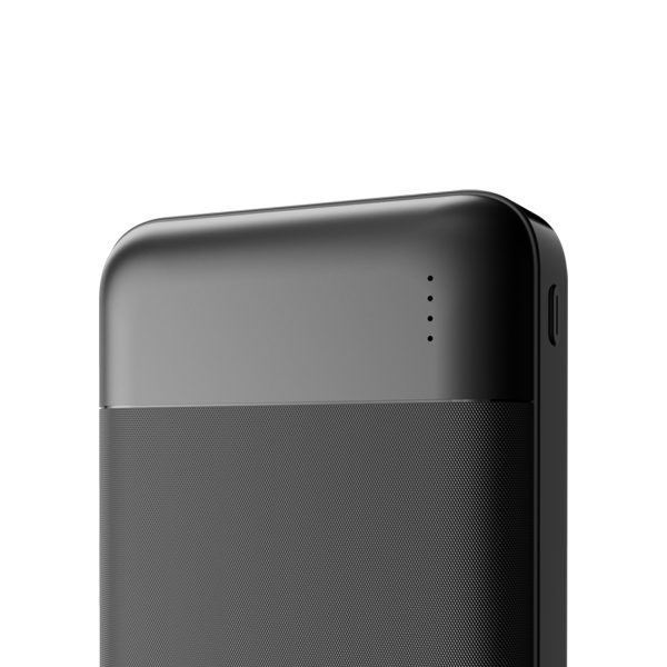 Powerbank K18-1W 10000mAh USB-A / USB-C / Micro USB - melns