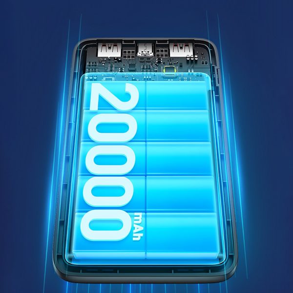Powerbank K18 Pro 20000mAh USB-A / USB-C / Micro USB - melns