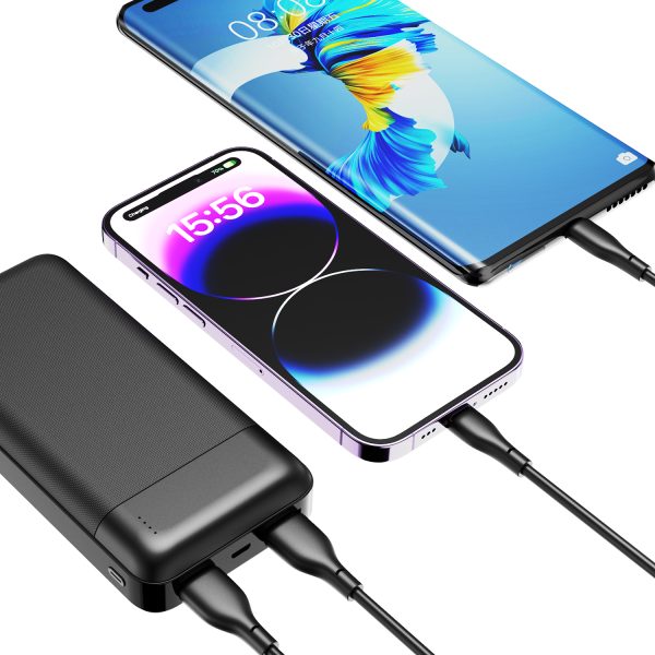 Powerbank K18 Pro 20000mAh USB-A / USB-C / Micro USB - melns