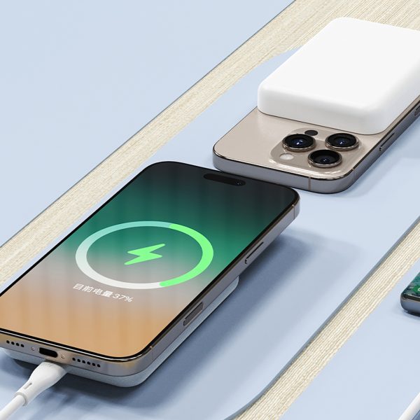 Powerbank K26 10000mAh 20W USB-A / USB-C / MagSafe - balts