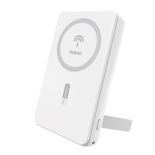 Powerbank K14S+ 10000mAh ar 20W USB-A / USB-C / MagSafe statīvu - balts
