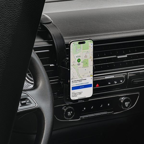 Viedtālruņa automašīnas turētājs uz paneļa - melns