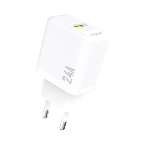 2.4A USB-A sienas lādētājs - balts