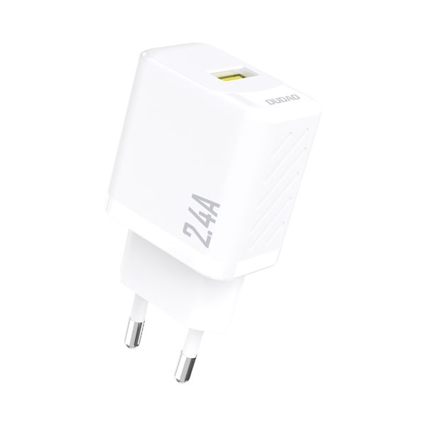 2.4A USB-A sienas lādētājs - balts
