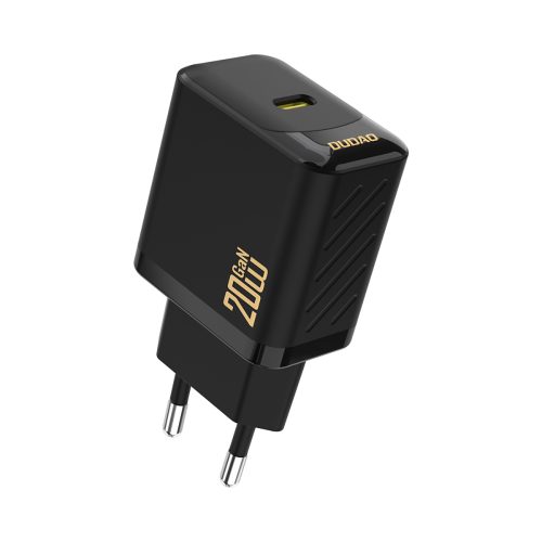 PD20W GaN USB-C sienas lādētājs - melns