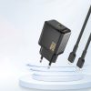 PD20W GaN USB-C sienas lādētājs - melns