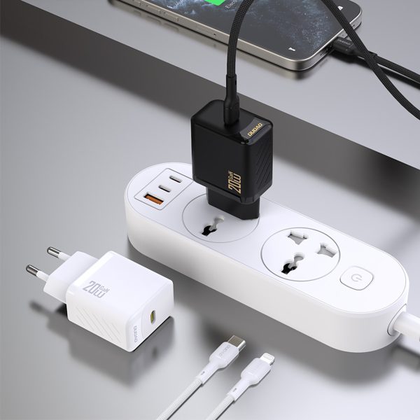 PD20W GaN USB-C sienas lādētājs - balts