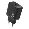 25 W GaN USB-C sienas lādētājs - melns
