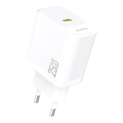 25 W GaN USB-C sienas lādētājs — balts