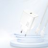 25 W GaN USB-C sienas lādētājs — balts