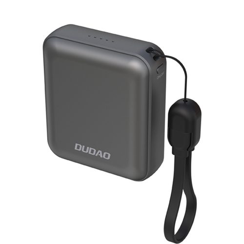 Powerbank K22+ 10000mAh ar piekaramo kabeli 22.5W USB-C - pelēks