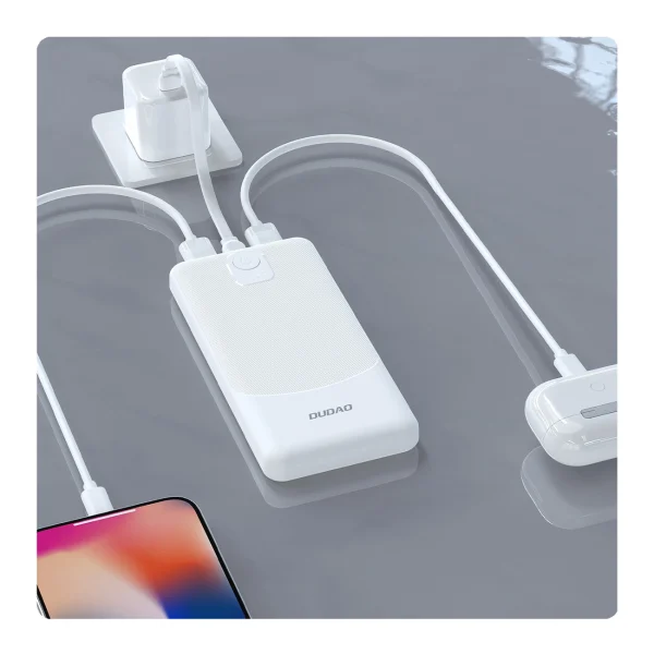 Powerbank K10Pro 20000mAh 2.4A USB-A - balts