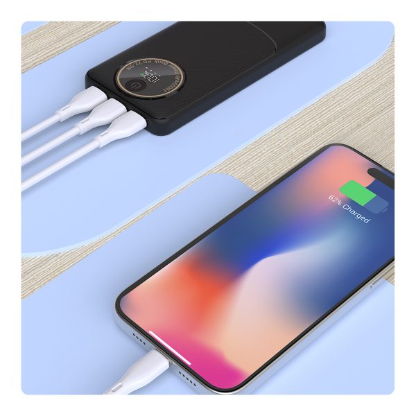 Powerbank K12Pro 20000mAh 22.5W PD USB-A USB-C - melns