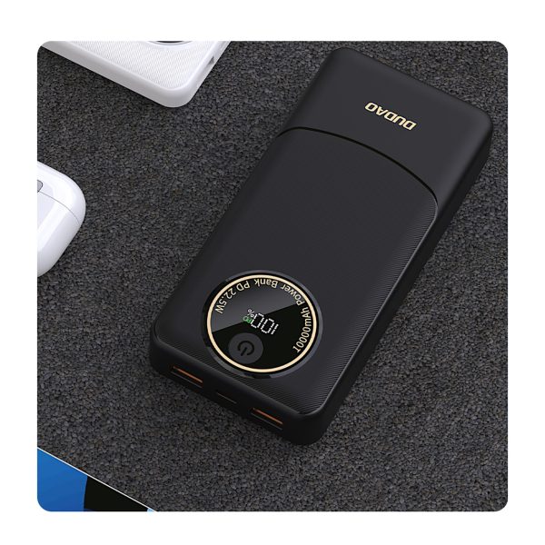 Powerbank K12Pro 20000mAh 22.5W PD USB-A USB-C - melns