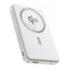 Powerbank Airpow II 10000mAh Qi2 MagSafe 22.5W ar USB-C kabeli 20V 3A 30cm - balts