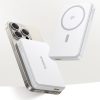 Powerbank Airpow II 10000mAh Qi2 MagSafe 22.5W ar USB-C kabeli 20V 3A 30cm - balts