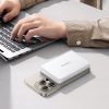 Powerbank Airpow II 10000mAh Qi2 MagSafe 22.5W ar USB-C kabeli 20V 3A 30cm - balts