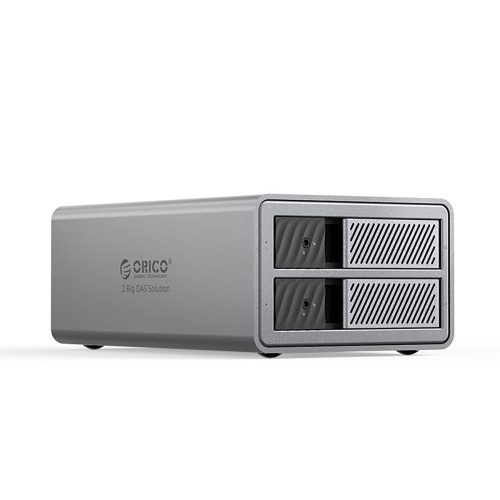 9828RU3 disku masīvs ar RAID kontrolieri 2 x 2,5 collu / 3,5 collu SATA HDD / SSD diskiem - pelēks