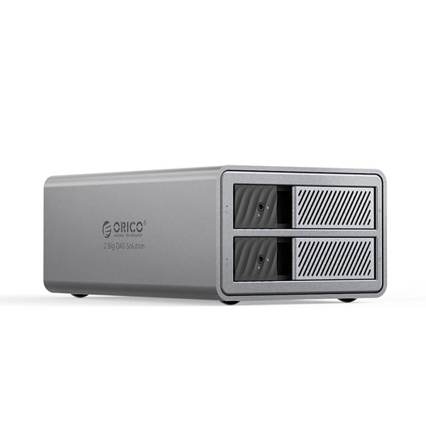 9828RU3 disku masīvs ar RAID kontrolieri 2 x 2,5 collu / 3,5 collu SATA HDD / SSD diskiem - pelēks