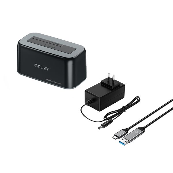 6819C3 dokstacija 2,5 collu / 3,5 collu SATA cietajiem diskiem / SSD diskiem - melna