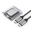TC20-M2-10G M.2 NVME USB-C diska korpuss — caurspīdīgs