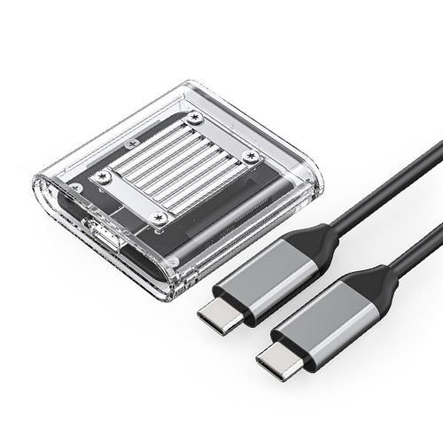 TC20-M2-10G M.2 NVME USB-C diska korpuss — caurspīdīgs