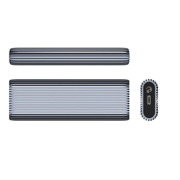 AM2C3-G2 M.2 NVME USB-C diska korpuss — pelēks