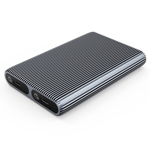 AM2C3-2N divkāršs M.2 NVME USB-C 10Gb/s korpuss - pelēks