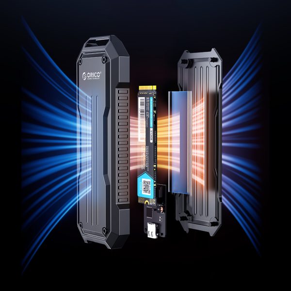 OXS2C3-G2 M.2 NVMe / SATA SSD USB-C pastiprināts taktiskais diska nodalījums - pelēks