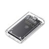 TC10-MS MSATA USB-C 5Gb/s diska korpuss — caurspīdīgs