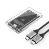 TC10-MS MSATA USB-C 5Gb/s diska korpuss — caurspīdīgs
