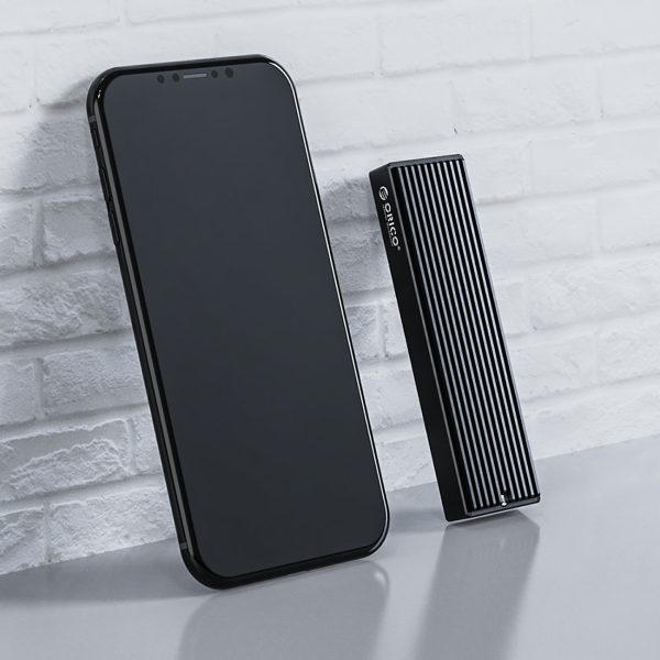 M2PV-C3 M.2 NVME USB-C 10Gb/s diska korpuss — melns