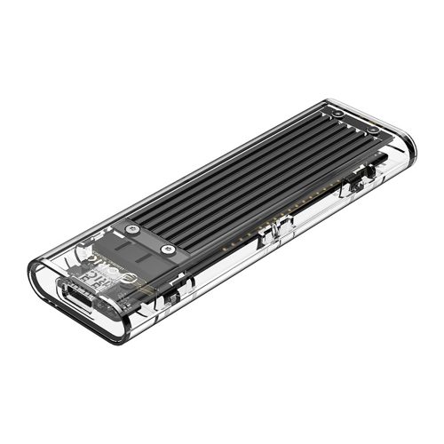 TCM2-C3 M.2 NVME USB-C 10Gb/s diska korpuss - melns/caurspīdīgs
