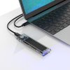 TCM2-C3 M.2 NVME USB-C 10Gb/s diska korpuss - melns/caurspīdīgs