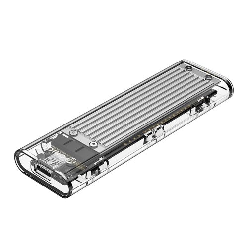 TCM2-C3 M.2 NVME USB-C 10Gb/s diska korpuss - pelēks-caurspīdīgs