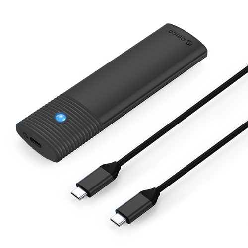 PWM2 M.2 NGFF SATA USB-C 5Gb/s diska korpuss - melns