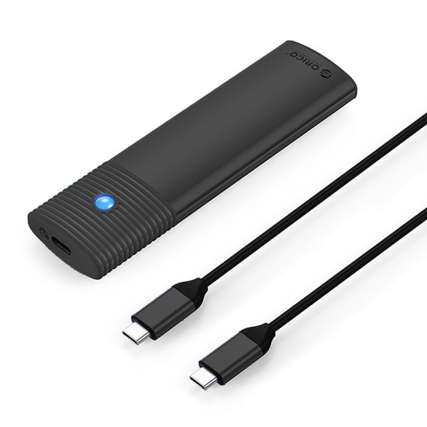 PWM2 M.2 NGFF SATA USB-C 5Gb/s diska korpuss - melns