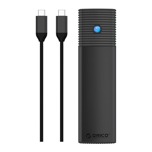 PWM2 M.2 NGFF SATA USB-C 5Gb/s diska korpuss - melns