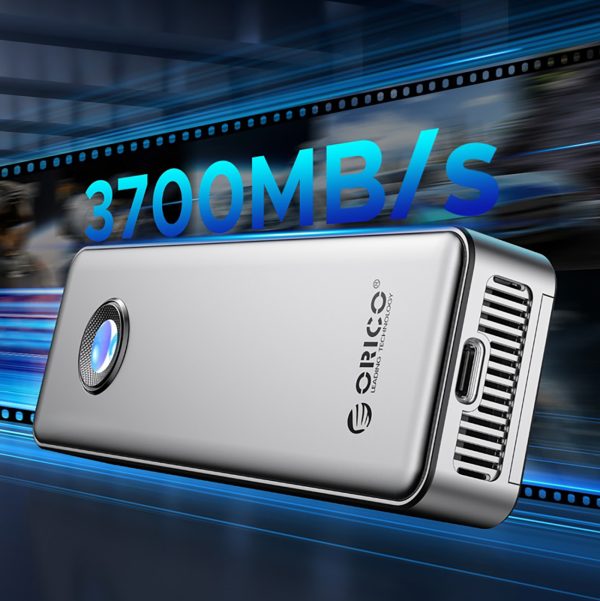 OUM2-G20 M.2 NVME USB-C 20Gb/s diska korpuss - sudrabs