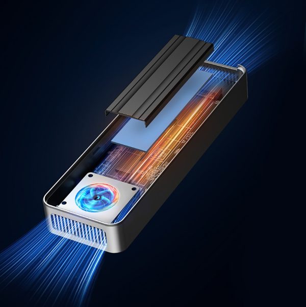 OUM2-G20 M.2 NVME USB-C 20Gb/s diska korpuss - sudrabs